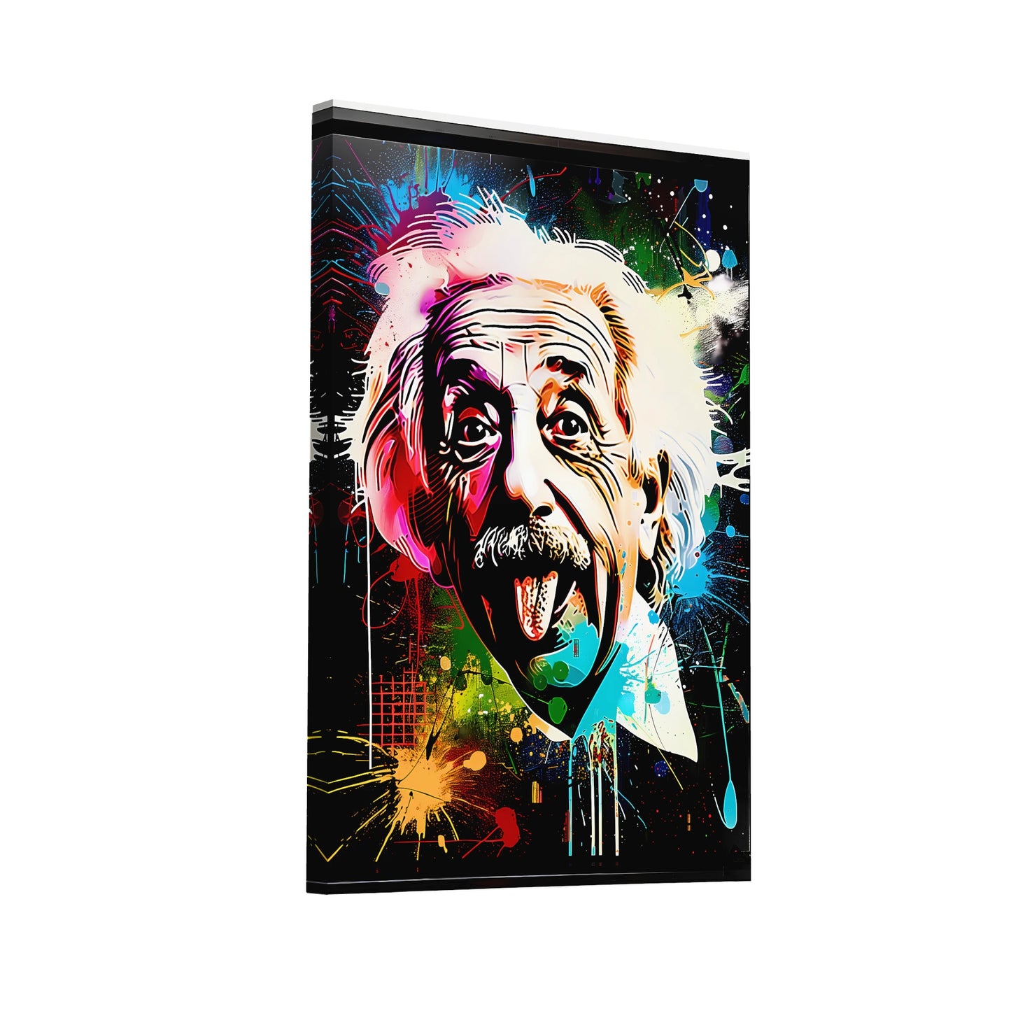 Product Hero 3D WebP Tableau Einstein Pop Art - Art Virtuoso