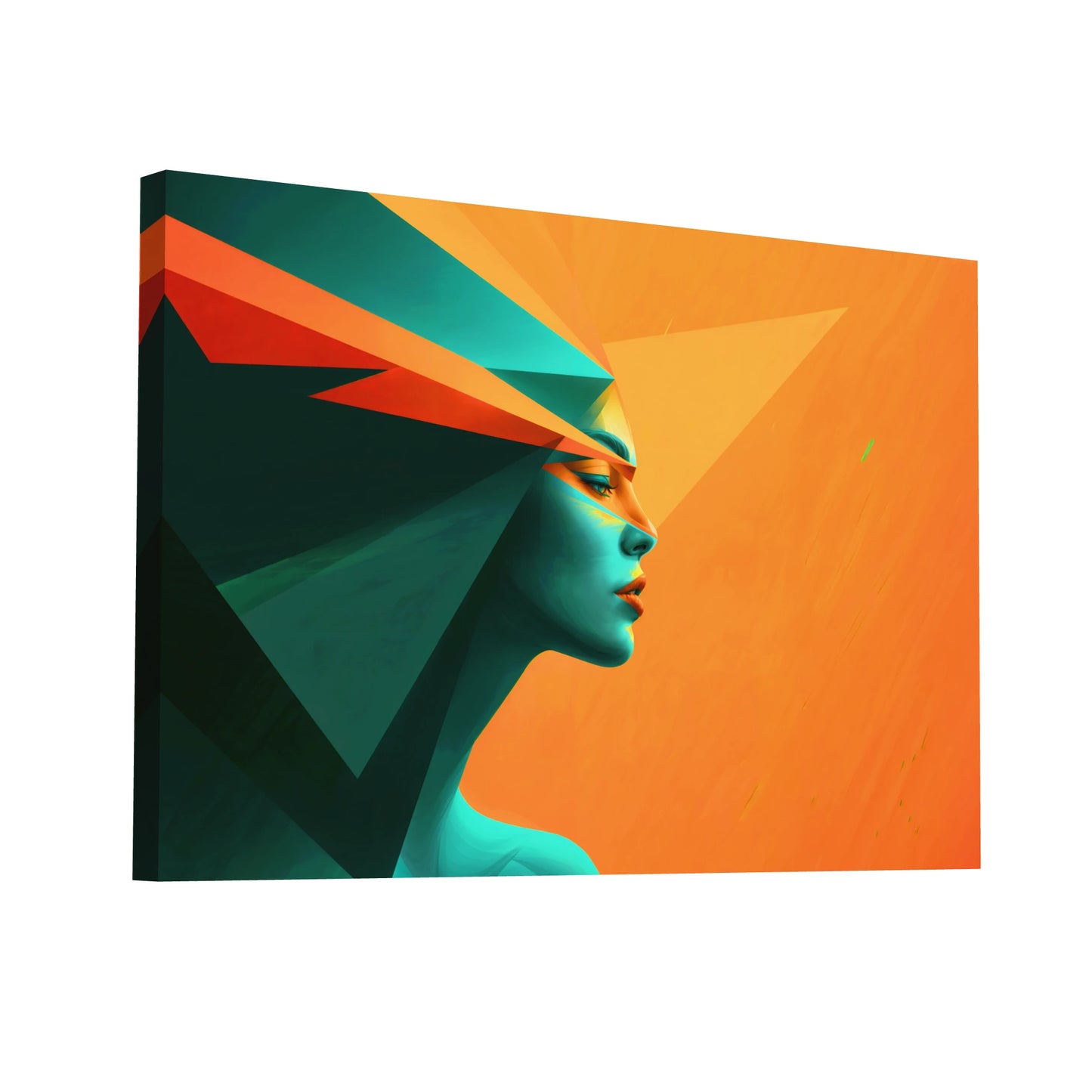 Product Hero 3D WebP Tableau Femme Abstrait en Couleur - Art Virtuoso