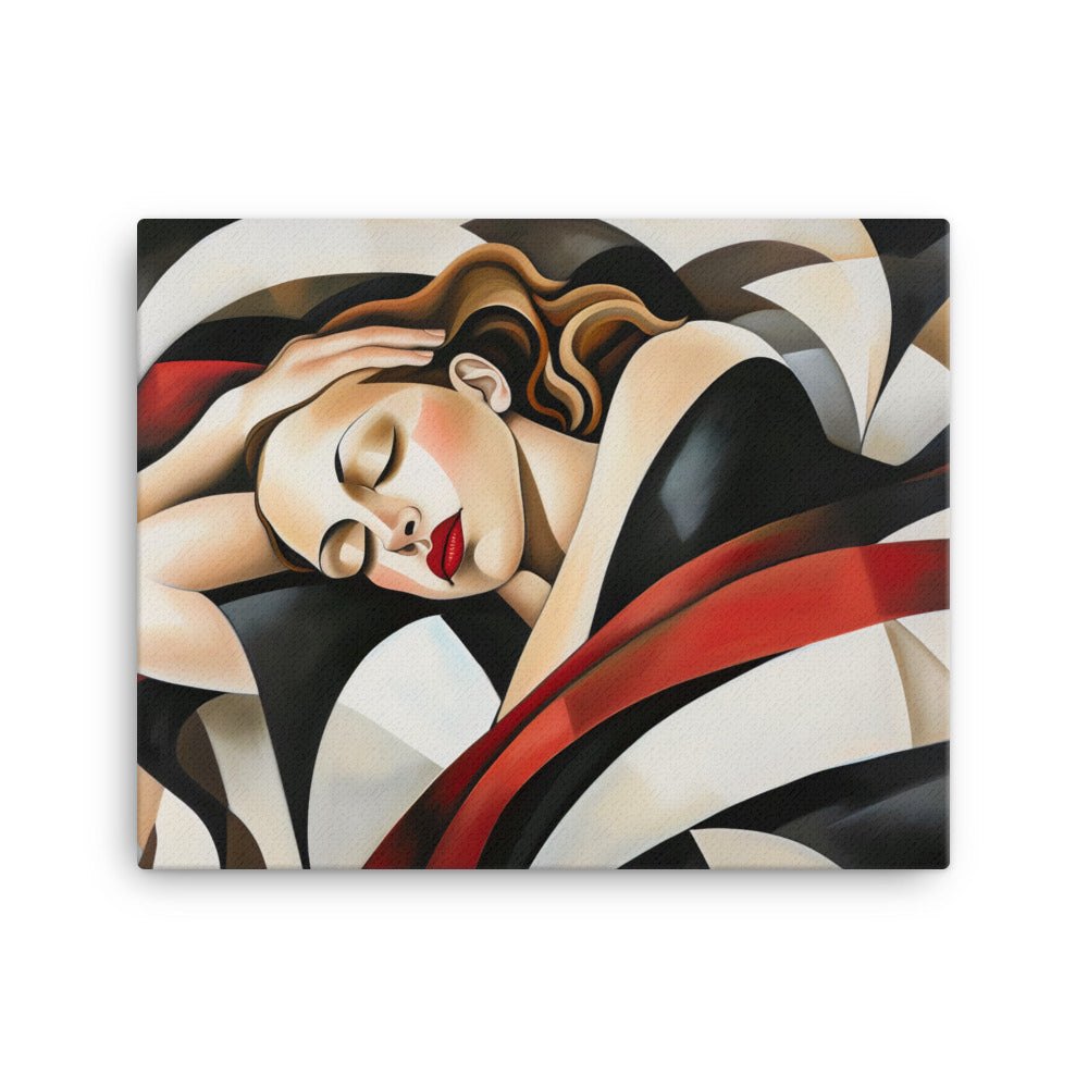 Tableau Femme Abstrait - Inspiration Cubiste Art Virtuoso M