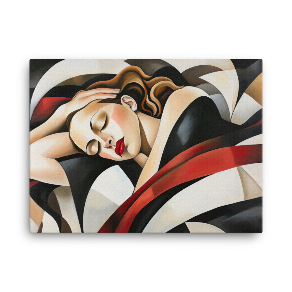 Tableau Femme Abstrait - Inspiration Cubiste Art Virtuoso L