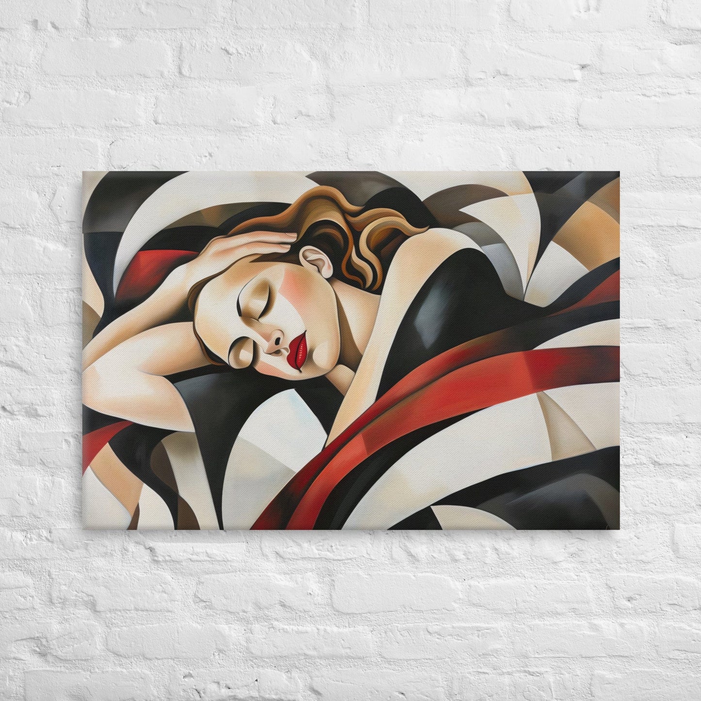 Tableau Femme Abstrait - Inspiration Cubiste Art Virtuoso