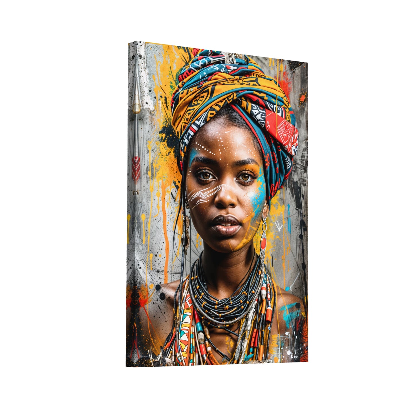 Product Hero 3D WebP Tableau Femme - Africaine Moderne - Art Virtuoso