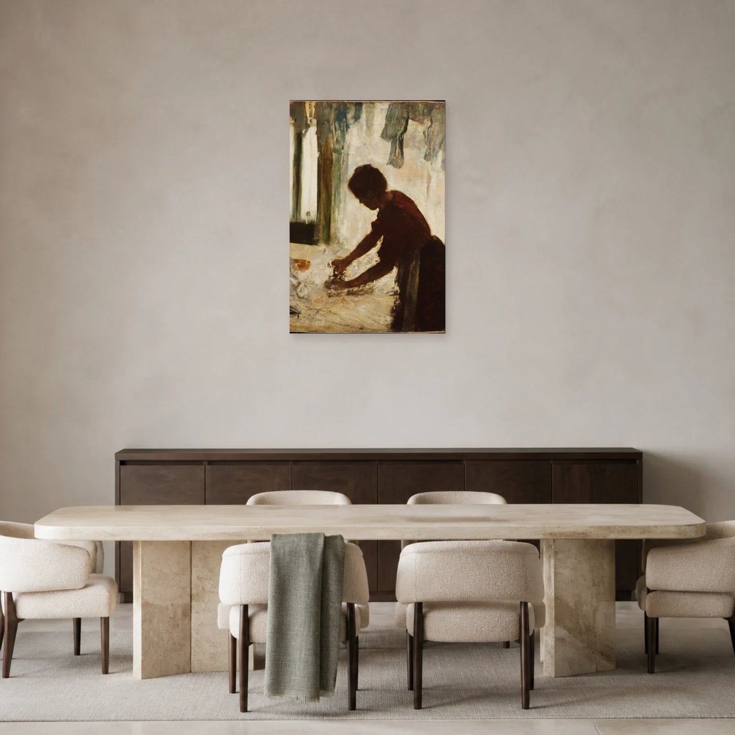 Tableau Une femme repassant – Edgar Degas dans une salle à manger - Art Virtuoso