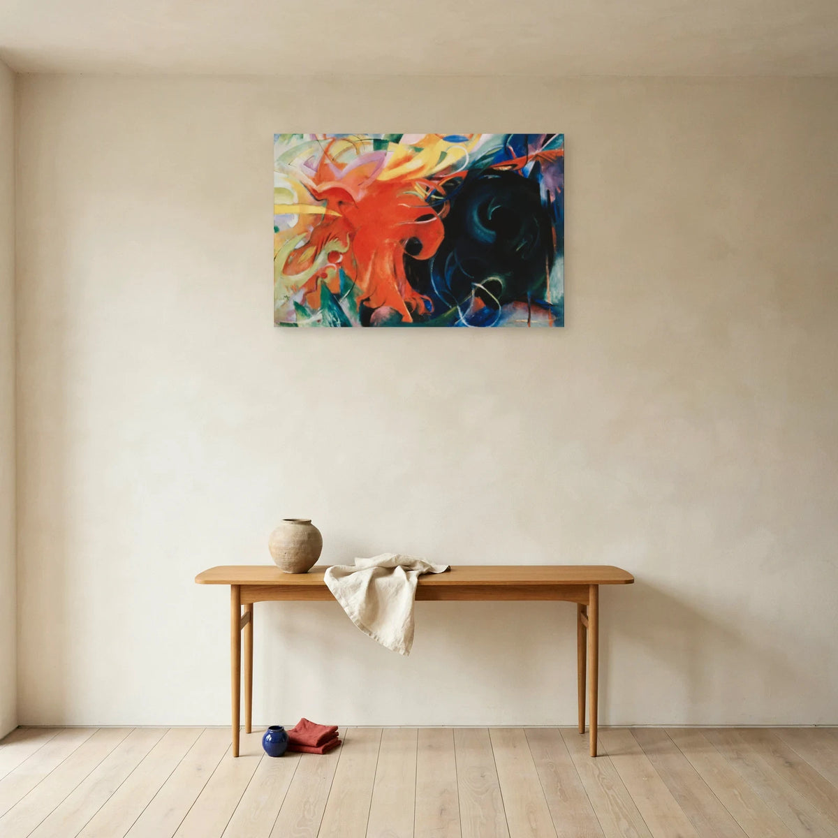 Tableau Formes combattantes – Franz Marc dans une entrée ou un couloir - Art Virtuoso