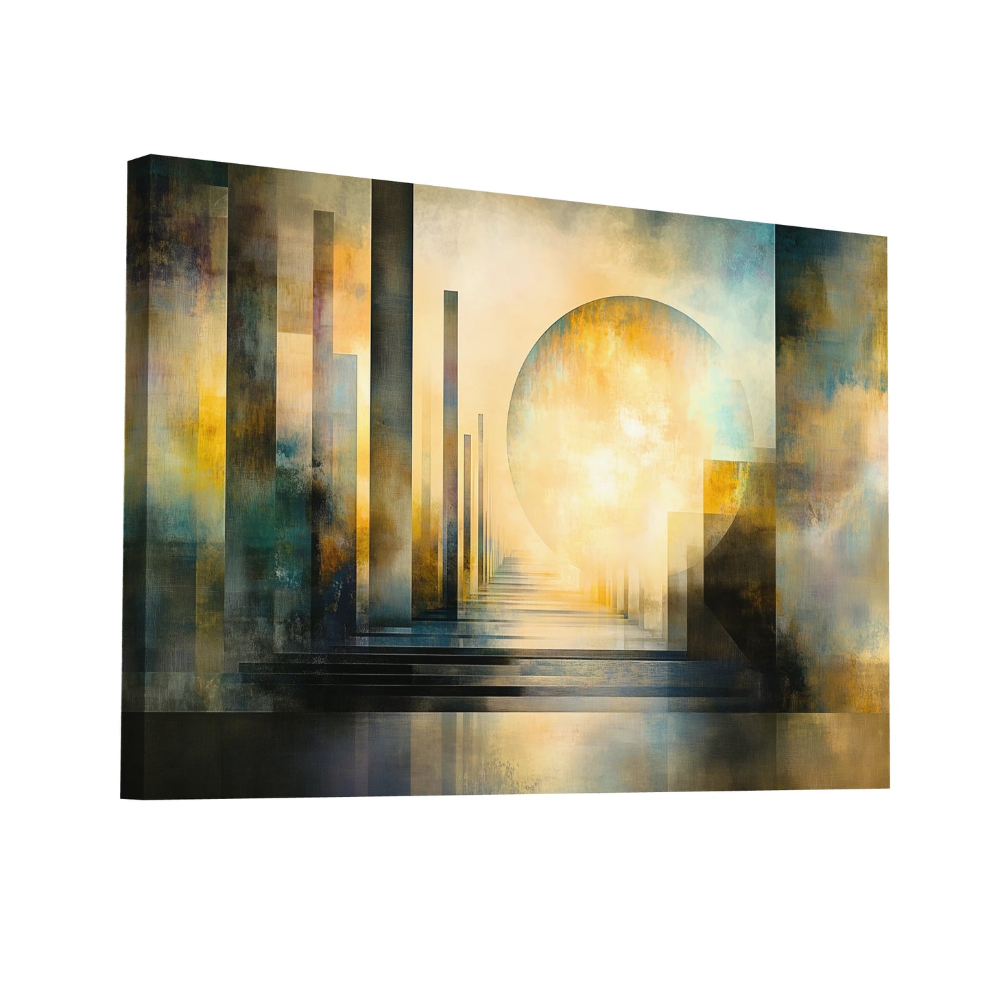 Product Hero 3D WebP Tableau Géométrique Scandinave - Perspective - Art Virtuoso