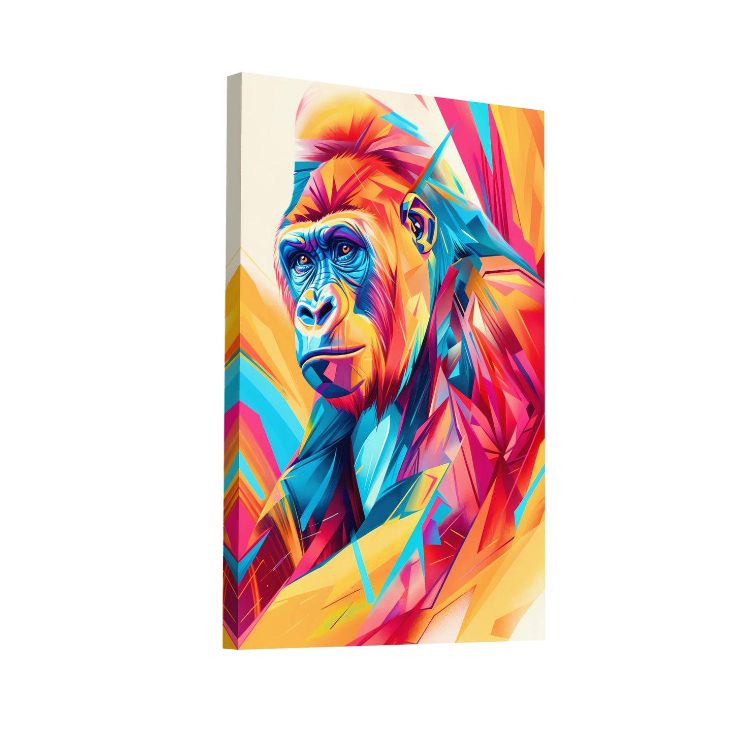 Product Hero 3D WebP Tableau Gorille Couleur - Explosion Pop Art - Art Virtuoso