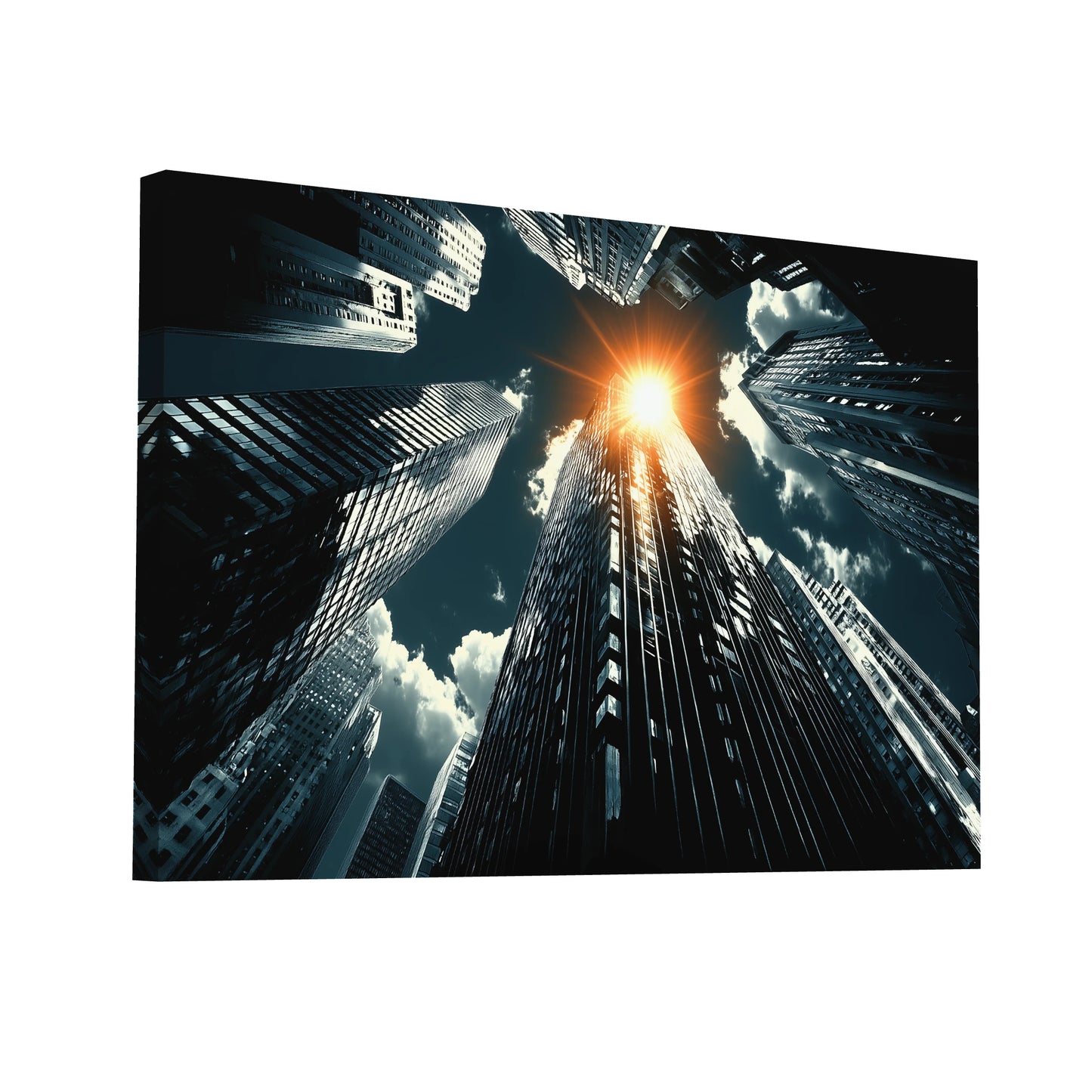 Product Hero 3D WebP Tableau Gratte Ciel New York : Perspective Vertigineuse - Art Virtuoso