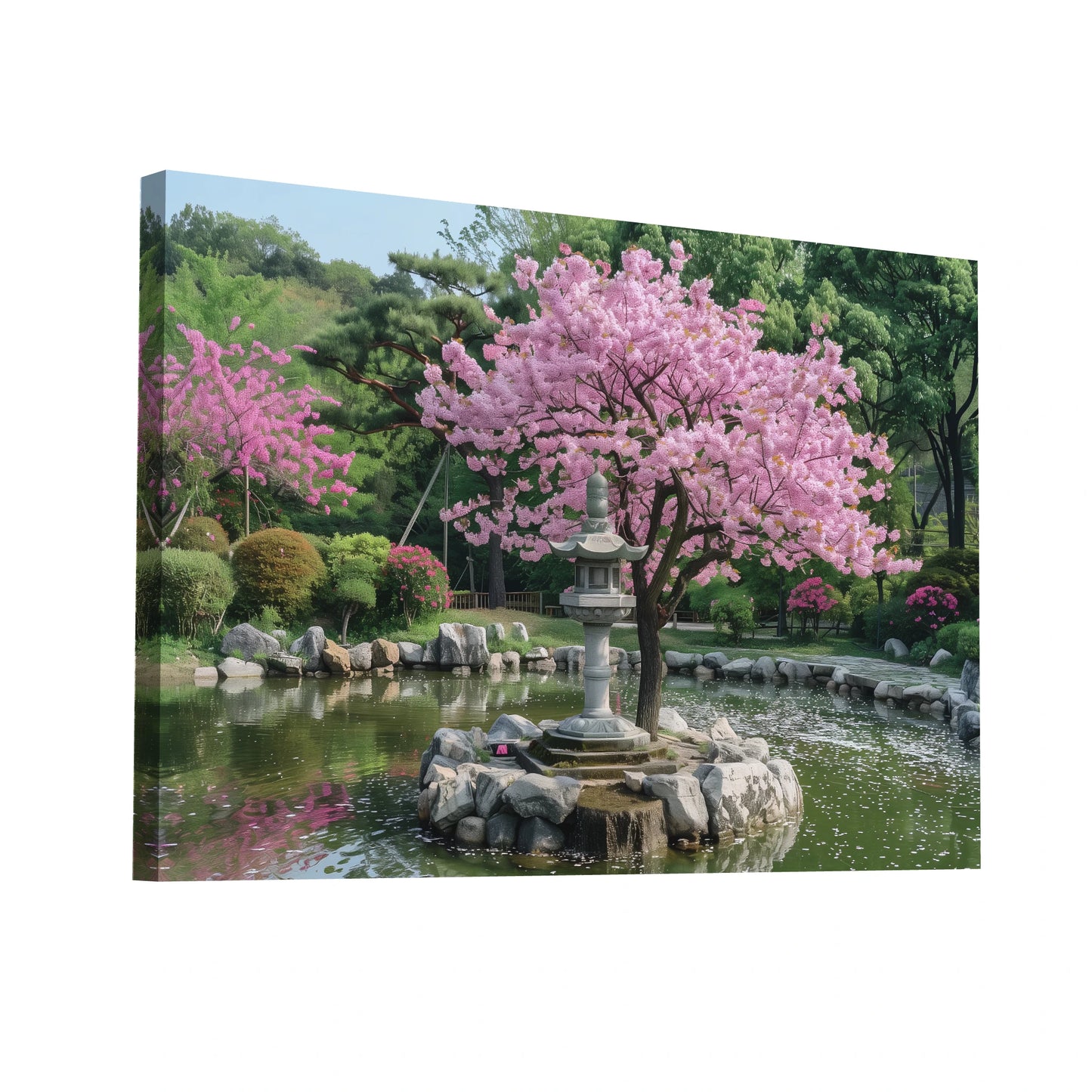 Product Hero 3D WebP Tableau Japonais Sakura - Harmonie Florale - Art Virtuoso