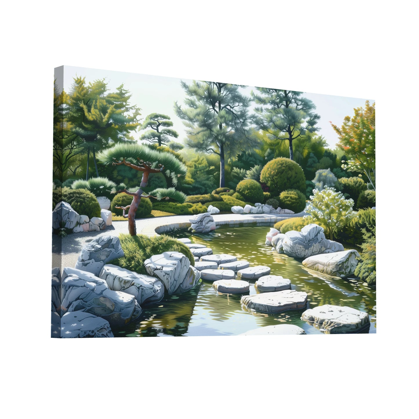 Product Hero 3D WebP Tableau Jardin Zen - Art Virtuoso