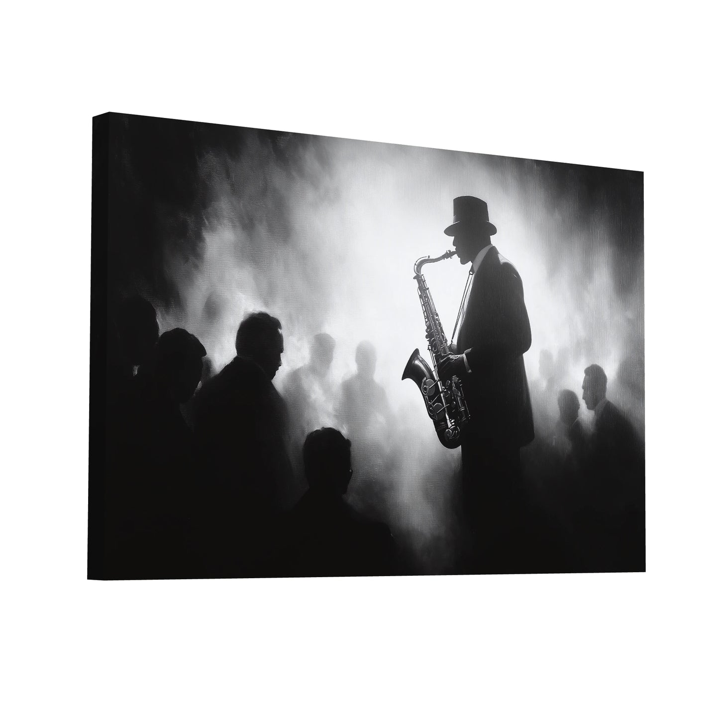 Product Hero 3D WebP Tableau Jazz Noir et Blanc - Art Virtuoso