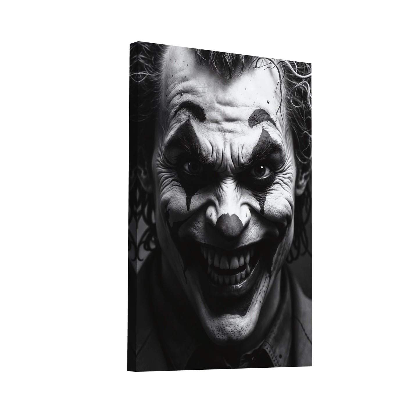 Product Hero 3D WebP Tableau Joker Noir et Blanc - Art Virtuoso