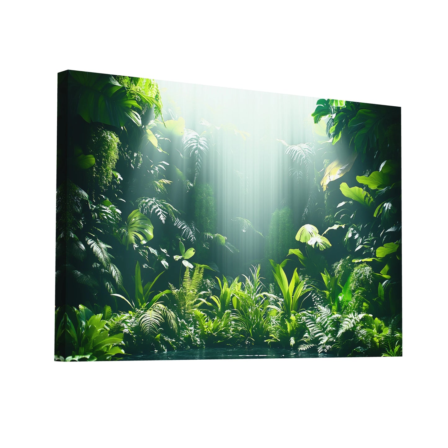Product Hero 3D WebP Tableau Jungle Tropicale - Cathédrale Verte - Art Virtuoso