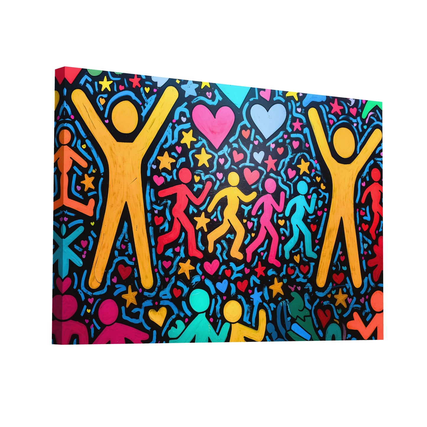 Product Hero 3D WebP Tableau Keith Haring Style - Art Virtuoso