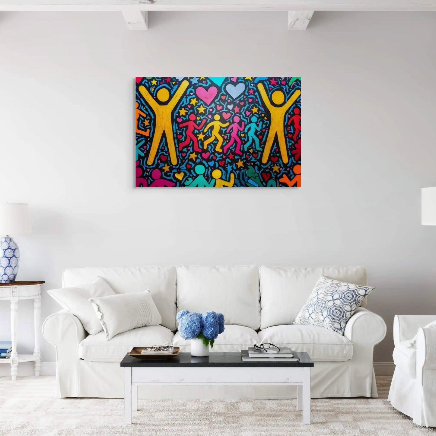 Tableau Keith Haring Style Affiches, reproductions et œuvres graphiques Art Virtuoso