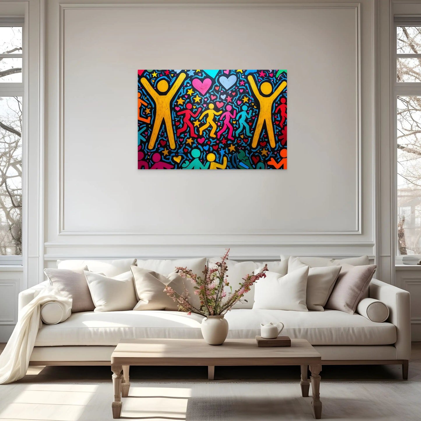 Tableau Keith Haring Style Affiches, reproductions et œuvres graphiques Art Virtuoso