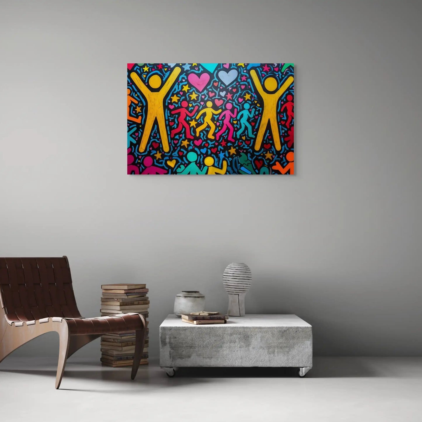 Tableau Keith Haring Style Affiches, reproductions et œuvres graphiques Art Virtuoso