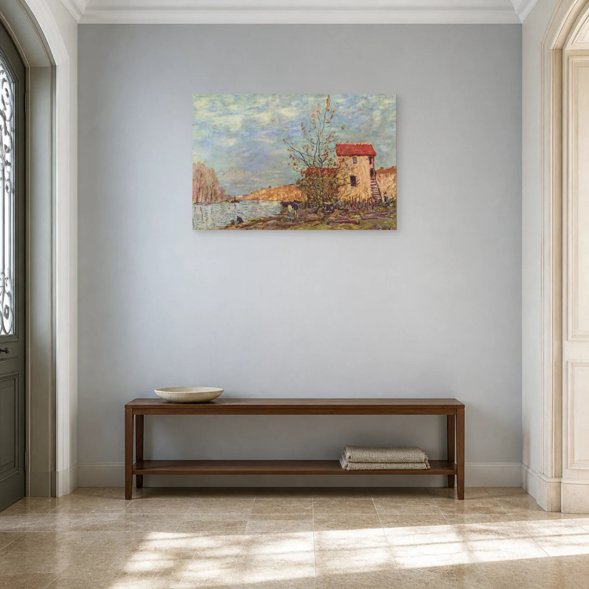 Tableau Le Loing à Moret – Alfred Sisley dans une entrée ou un couloir - Art Virtuoso