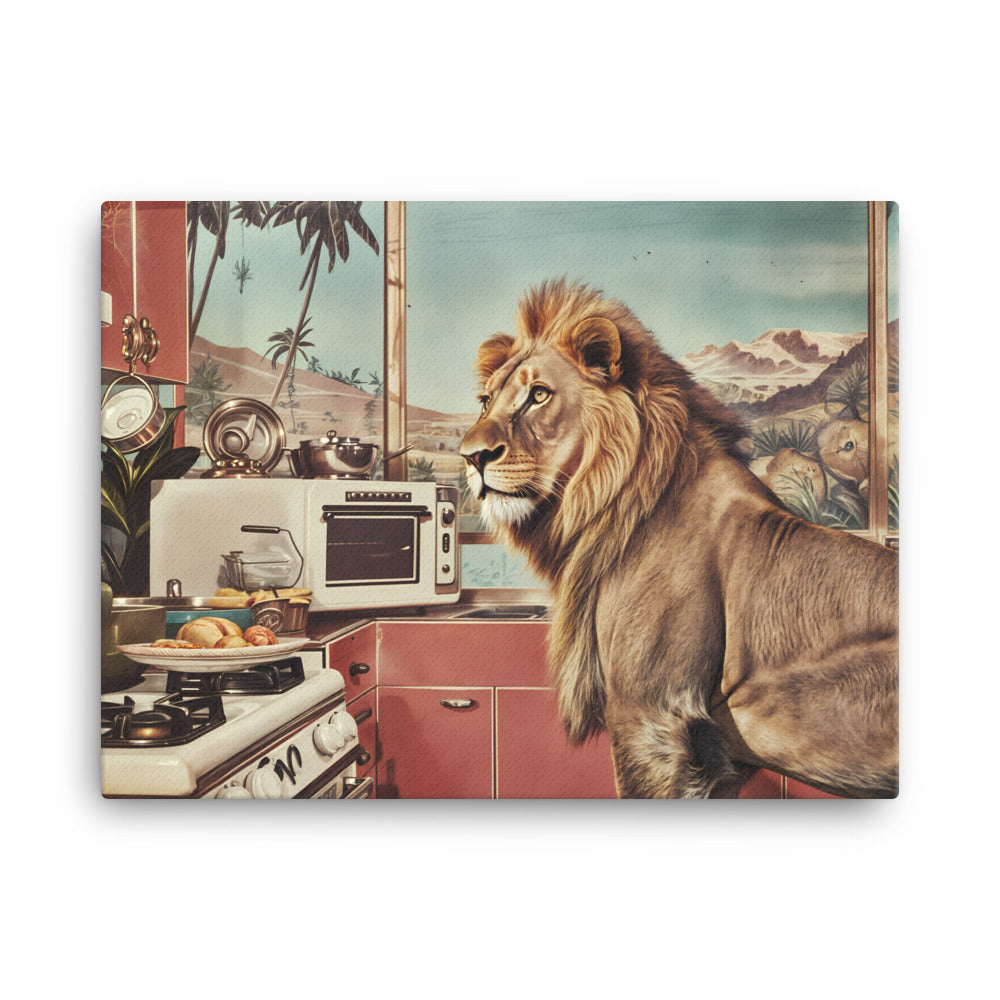 Tableau Lion Pop Art - Le Roi de la Consommation Art Virtuoso L