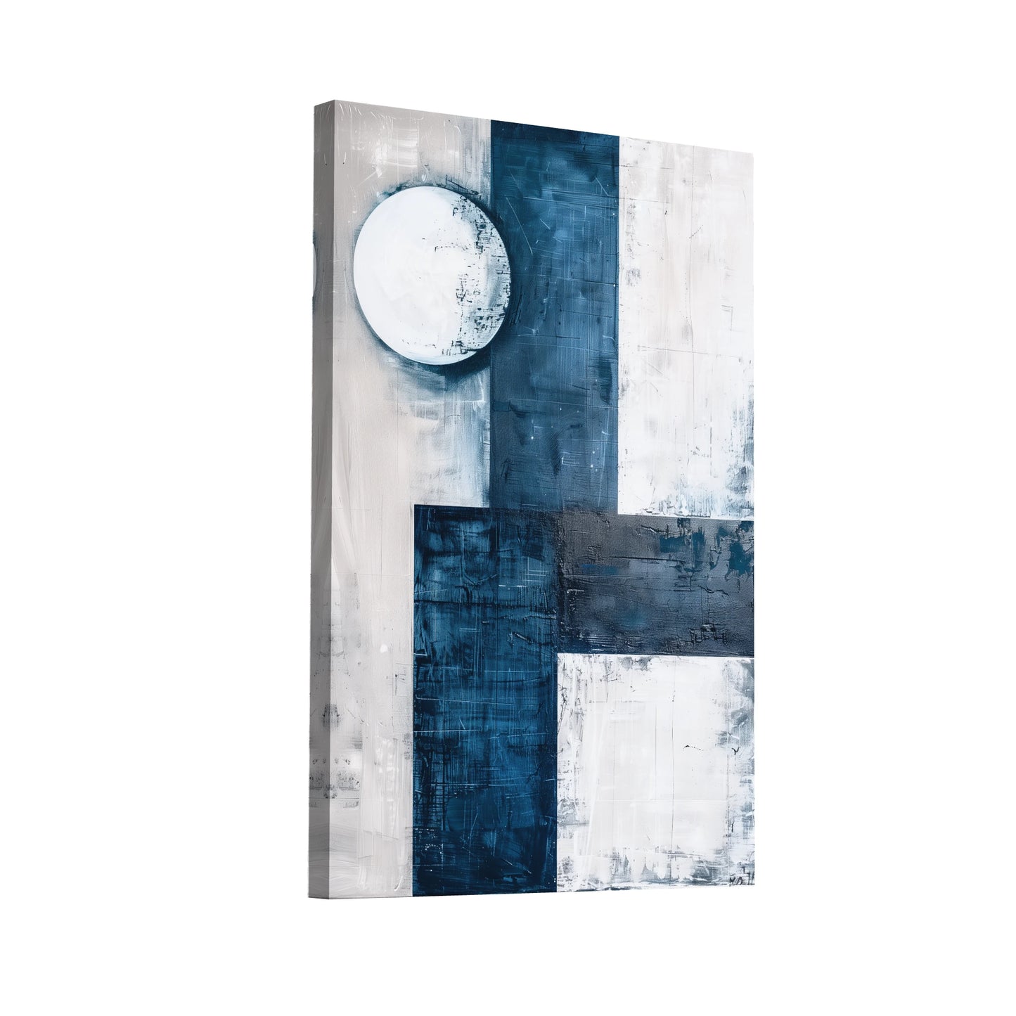 Product Hero 3D WebP Tableau Minimaliste Bleu - Art Virtuoso