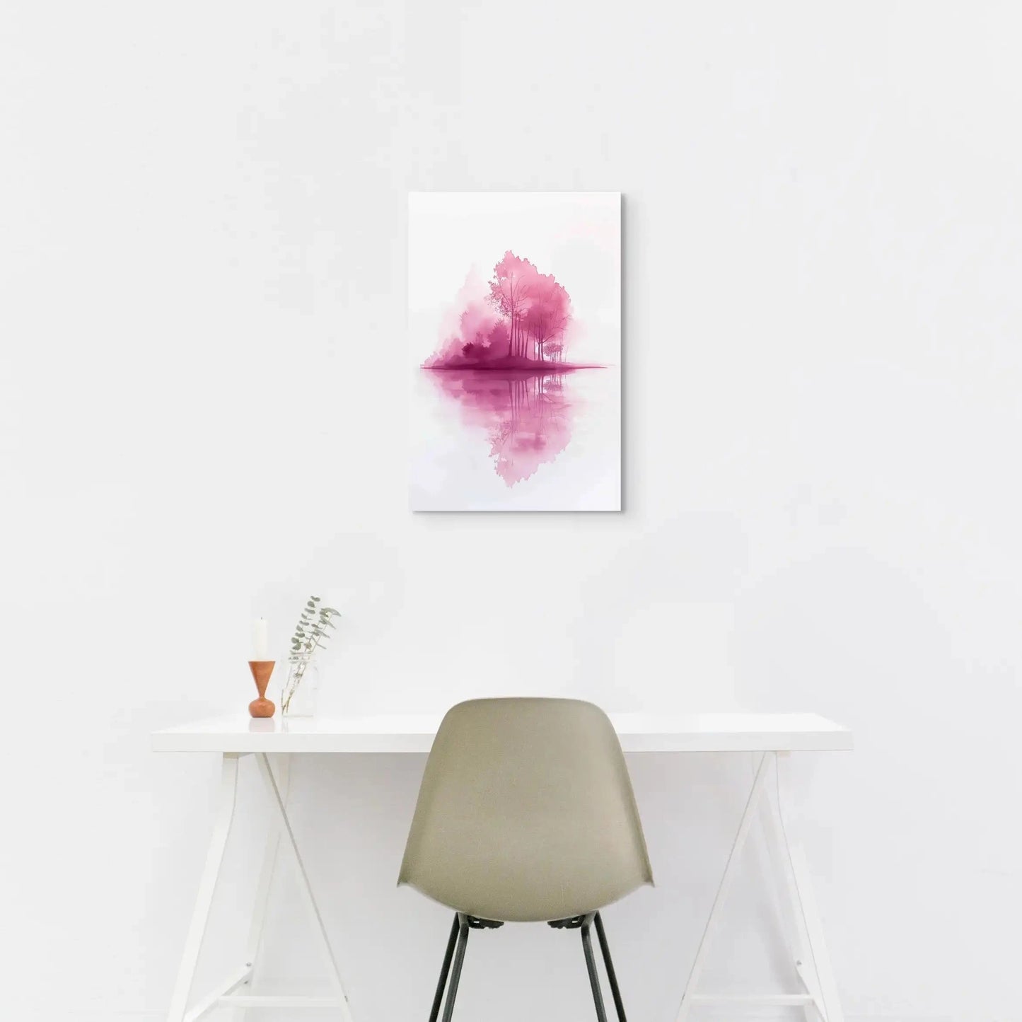 Tableau Minimaliste Rose Affiches, reproductions et œuvres graphiques Art Virtuoso