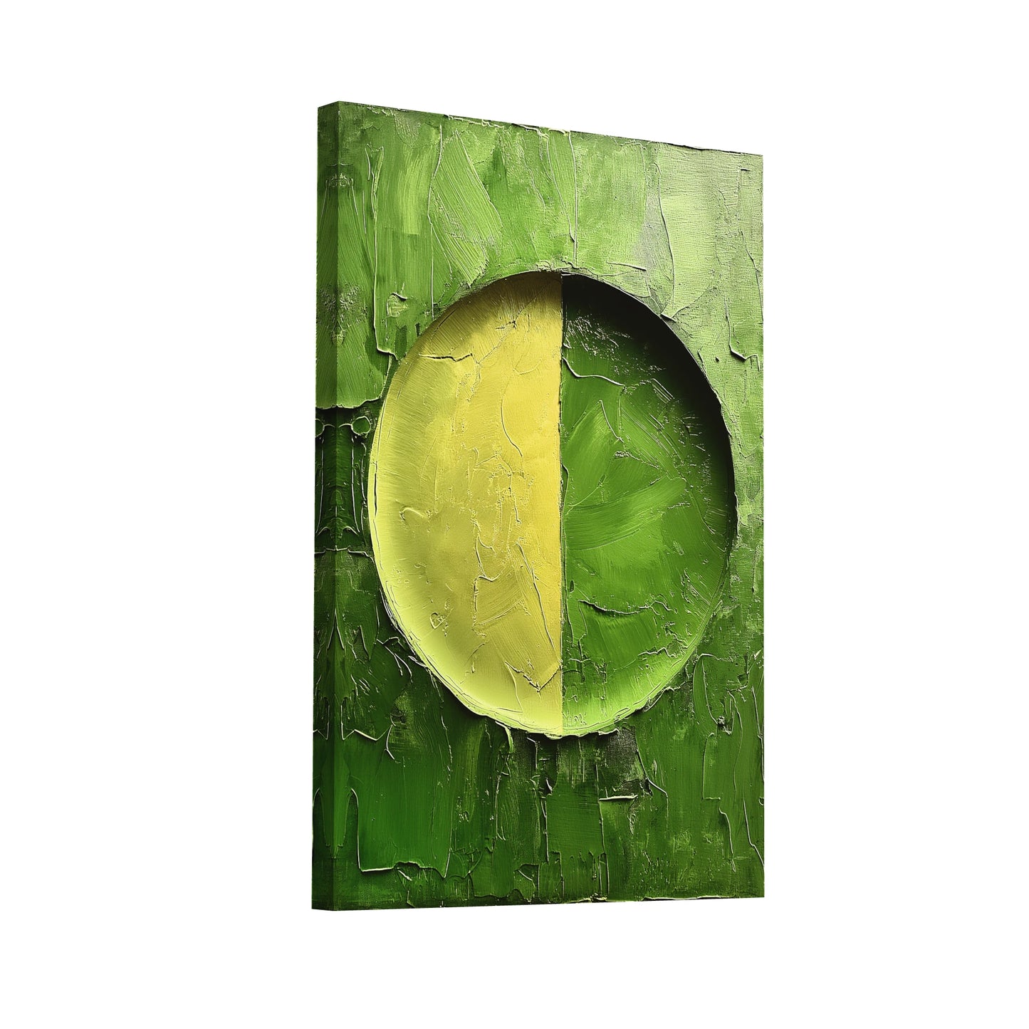 Product Hero 3D WebP Tableau Minimaliste Vert - Le Cercle - Art Virtuoso