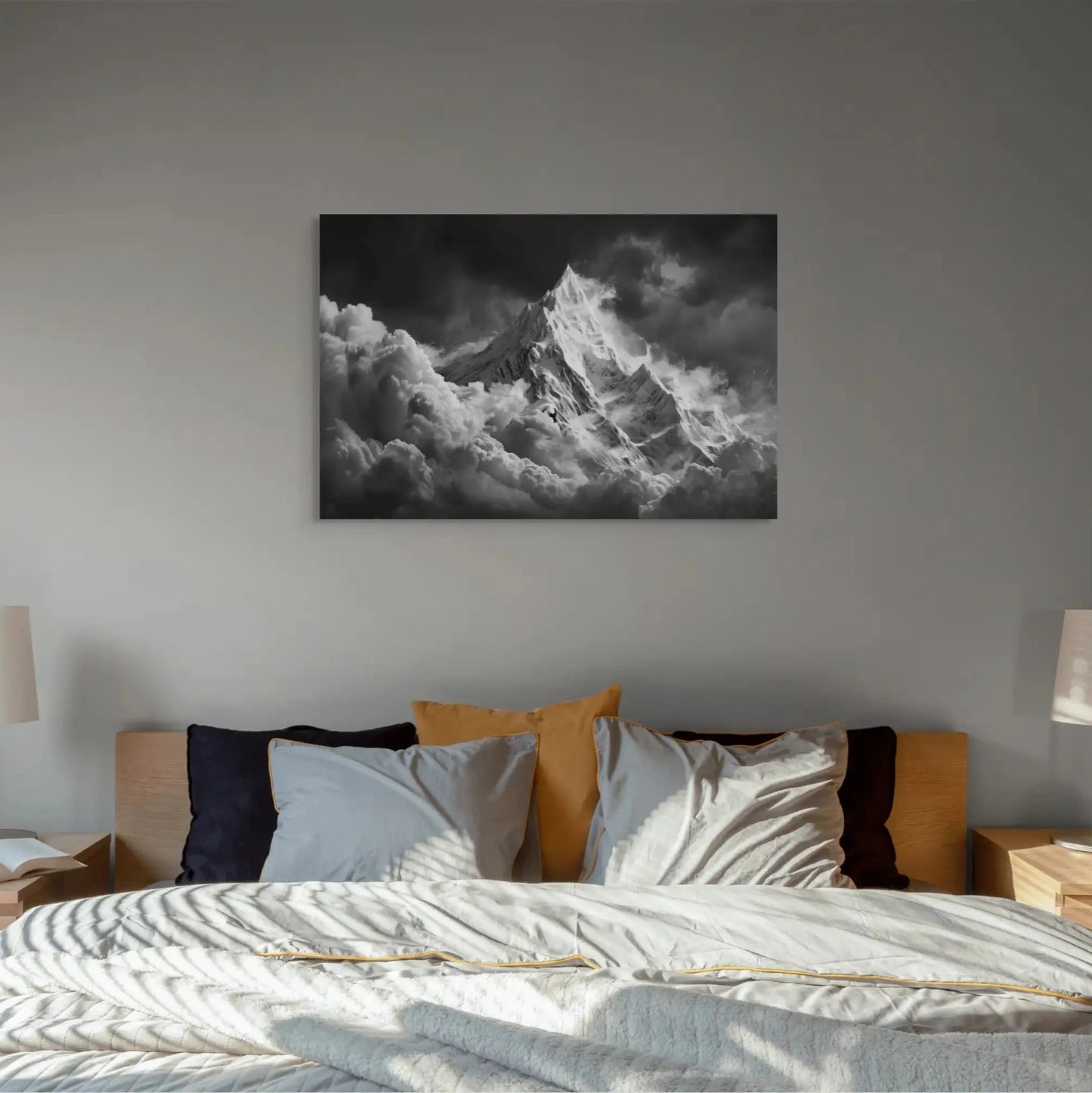 Tableau Montagne Noir et Blanc Affiches, reproductions et œuvres graphiques Art Virtuoso