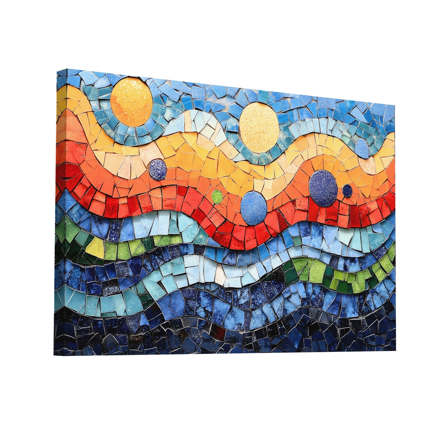 Product Hero 3D WebP Tableau Mosaïque Abstrait - Art Virtuoso