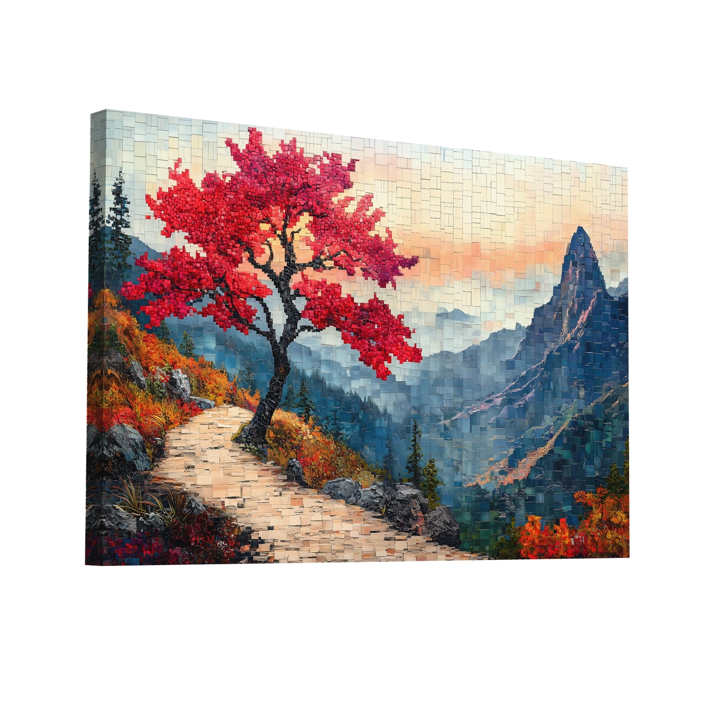 Product Hero 3D WebP Tableau Mosaique Photo - La Promenade - Art Virtuoso