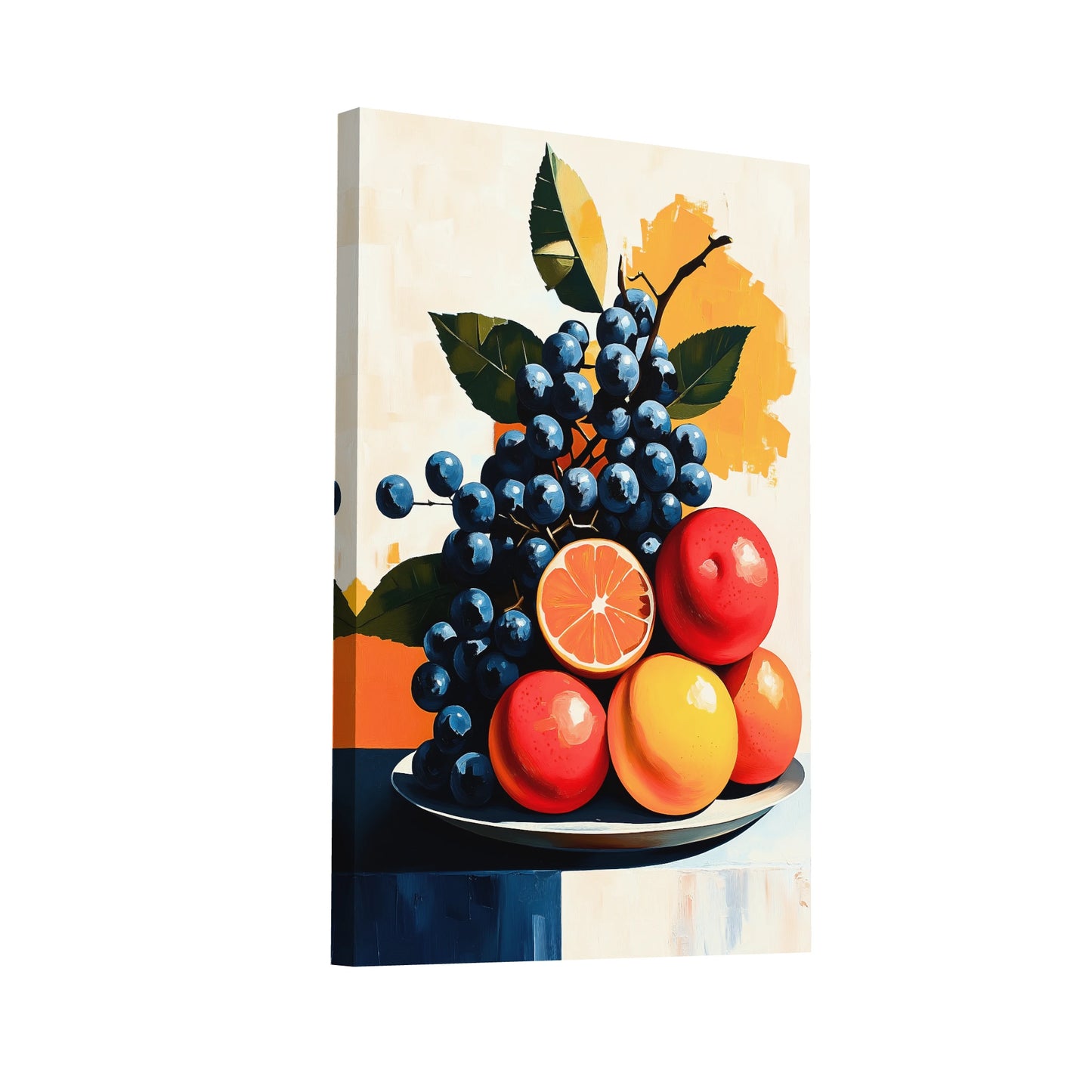 Product Hero 3D WebP Tableau Nature Morte Raisins – Explosion de Couleurs et de Textures - Art Virtuoso
