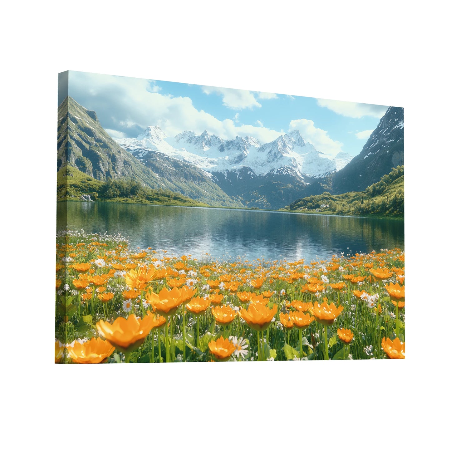 Product Hero 3D WebP Tableau Nature Paysage - Lac Alpin - Art Virtuoso
