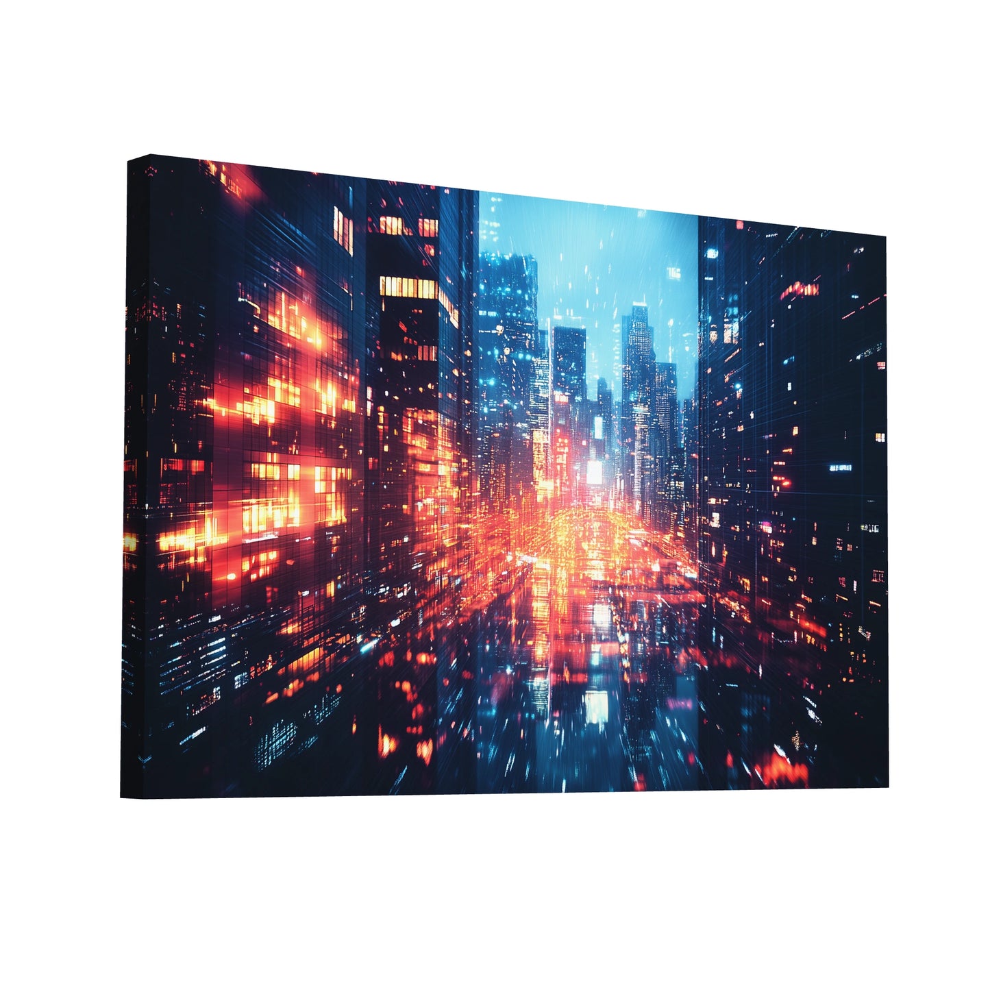 Product Hero 3D WebP Tableau Nuit Urbaine - Art Virtuoso