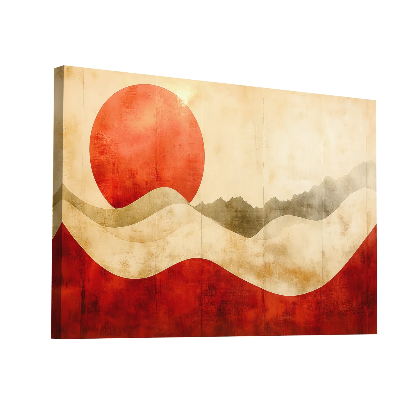 Product Hero 3D WebP Tableau Ocre Terracotta - Couleurs Terriennes - Art Virtuoso