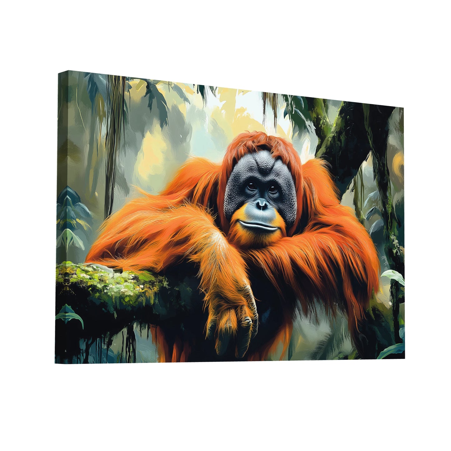 Product Hero 3D WebP Tableau Orang-Outan : Gardien de la Jungle - Art Virtuoso