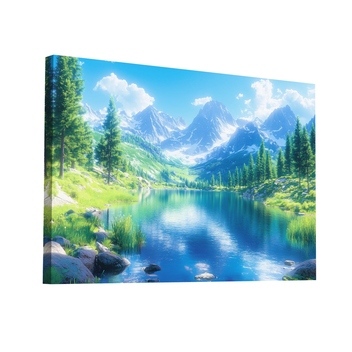 Product Hero 3D WebP Tableau Paysage de Montagne - Art Virtuoso