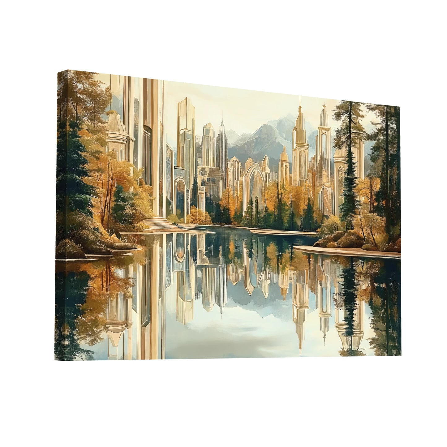 Product Hero 3D WebP Tableau Paysage Futuriste - Art Virtuoso