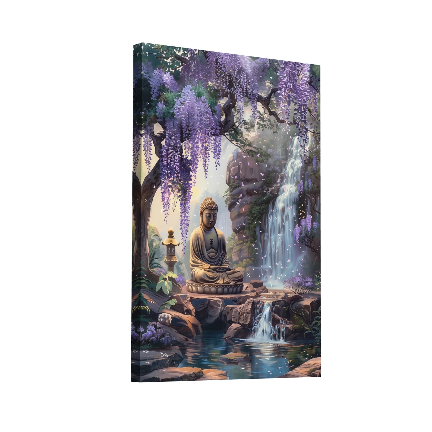 Product Hero 3D WebP Tableau Peinture Bouddha Zen Asiatique - Art Virtuoso
