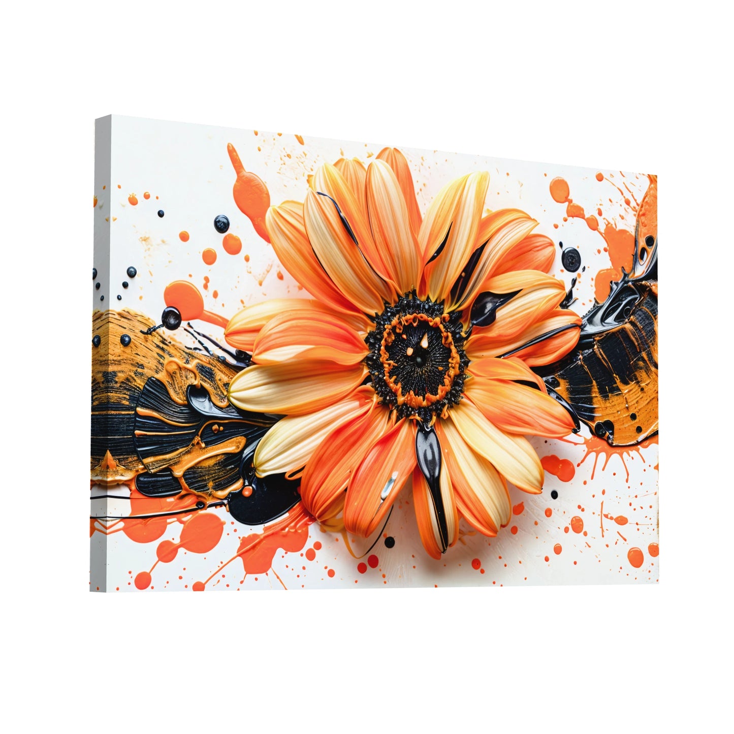 Product Hero 3D WebP Tableau Peinture Fleur Contemporain - Art Virtuoso