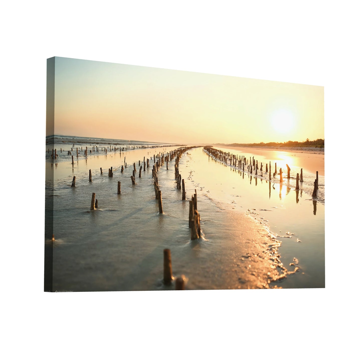 Product Hero 3D WebP Tableau Photo Bassin D Arcachon - Reflets du Couchant - Art Virtuoso