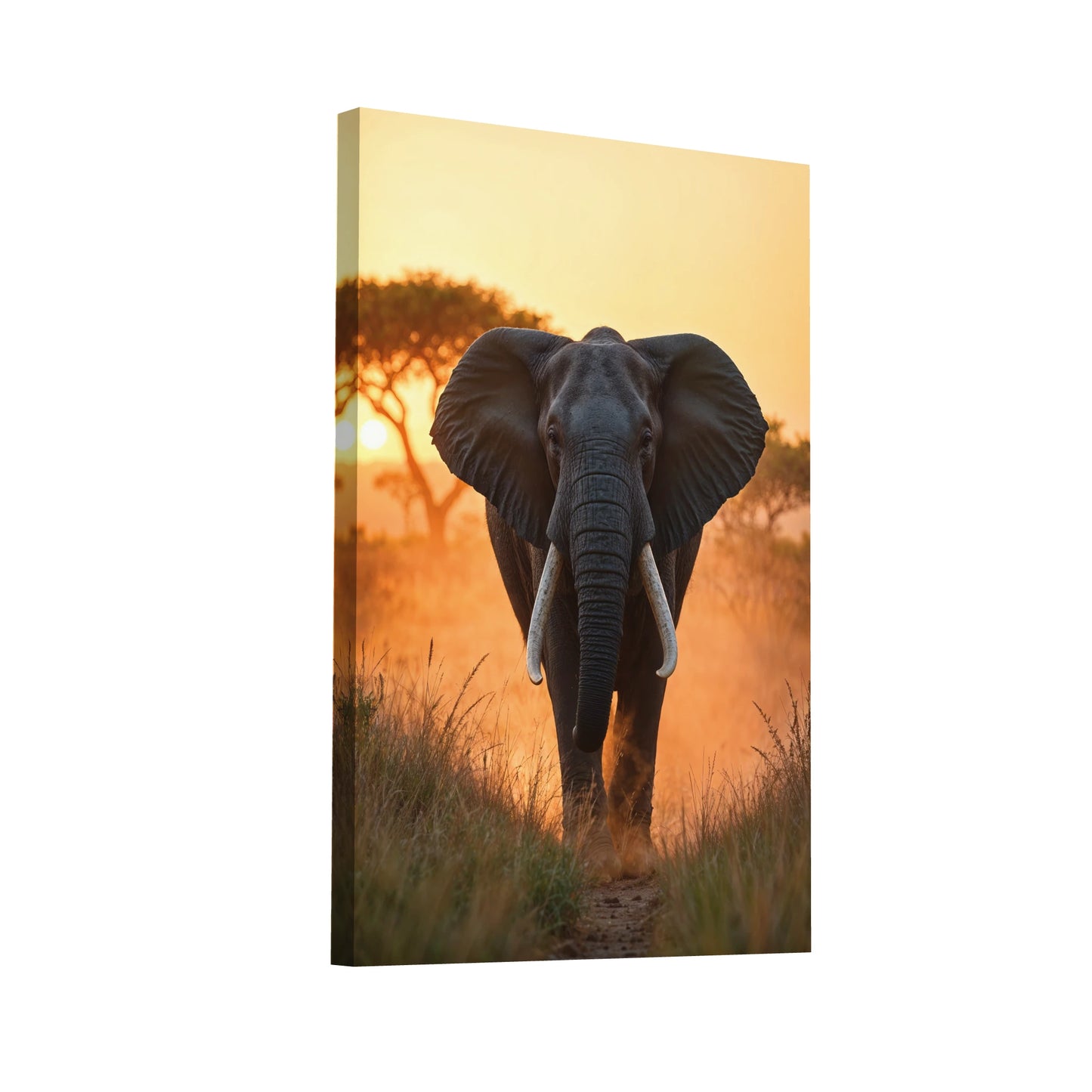 Product Hero 3D WebP Tableau Photo Elephant - Majesté d'Afrique - Art Virtuoso