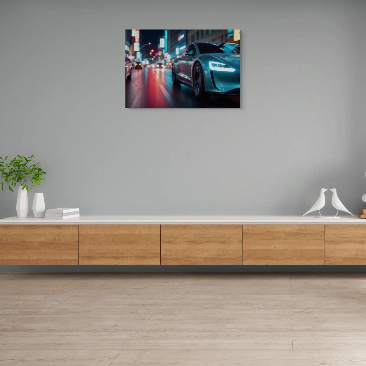 Tableau Photo Voiture - Nuit Électrique Affiches, reproductions et œuvres graphiques Art Virtuoso