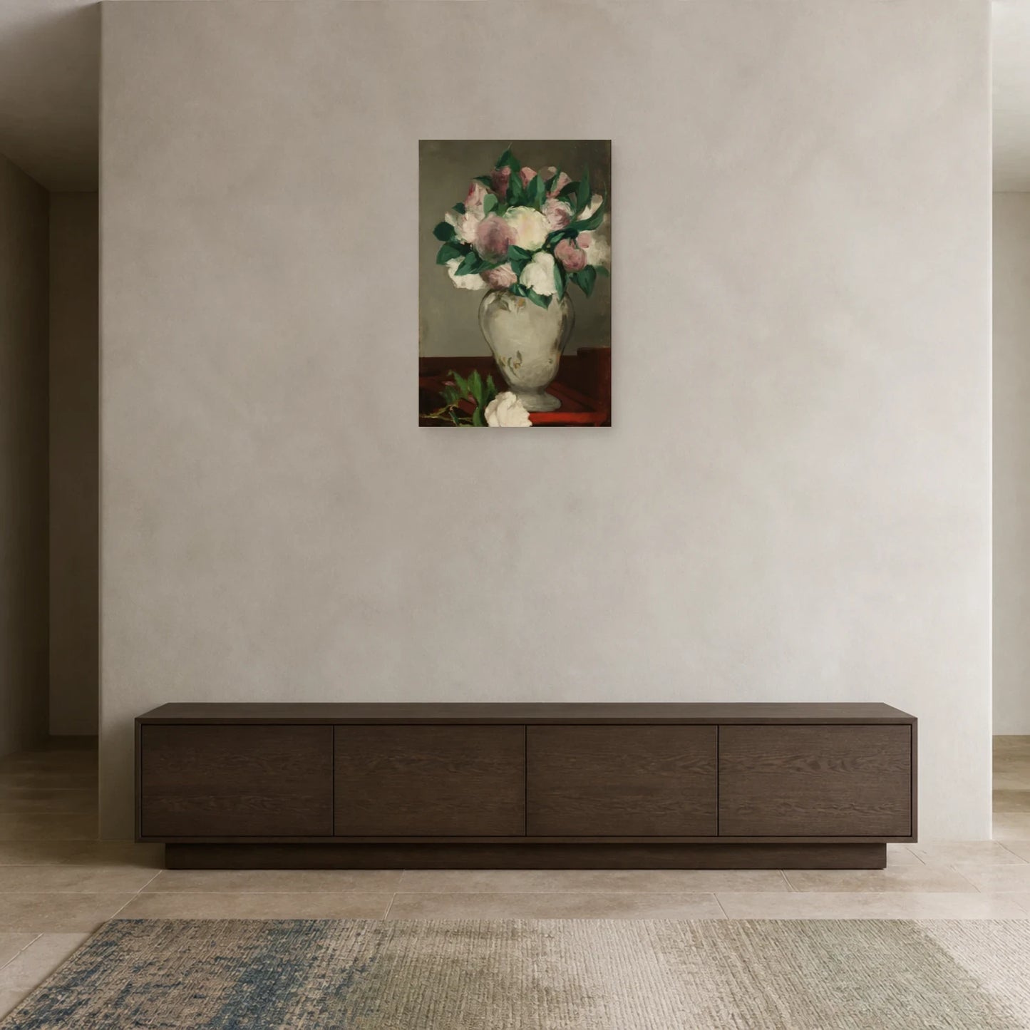 Tableau Pivoines – Édouard Manet dans une entrée ou un couloir - Art Virtuoso