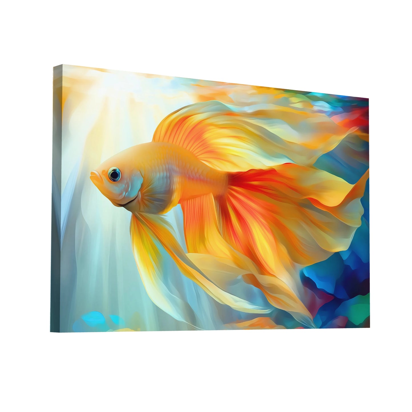 Product Hero 3D WebP Tableau Poisson - Danse Aquatique - Art Virtuoso