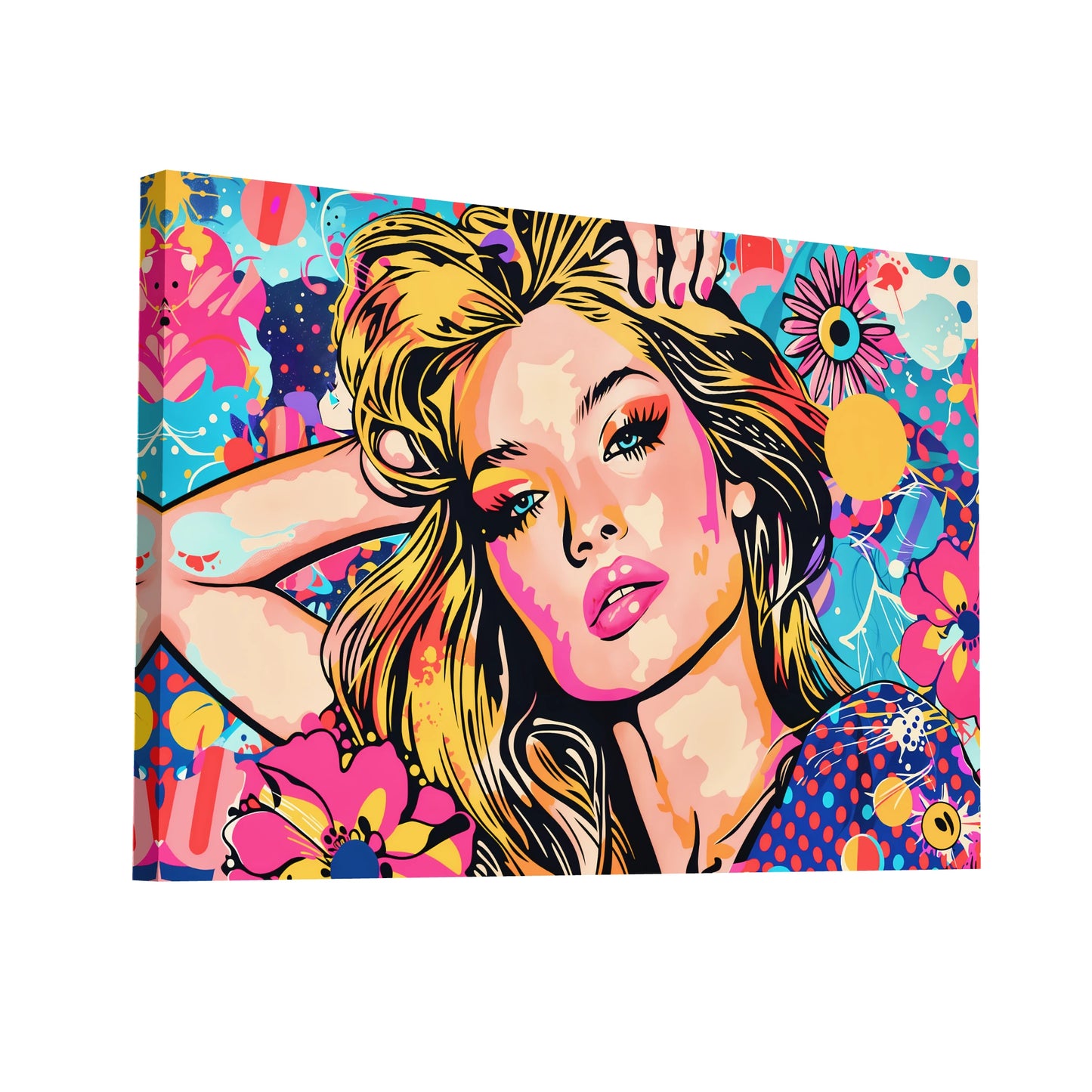 Product Hero 3D WebP Tableau Pop Art Femme - Art Virtuoso
