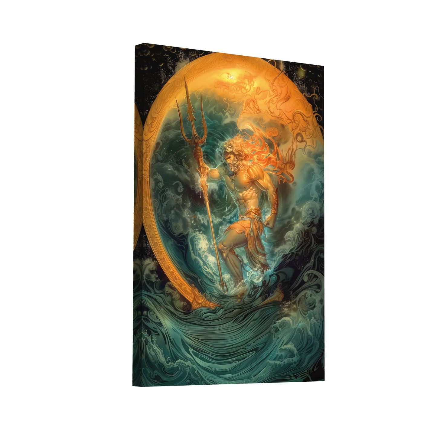 Product Hero 3D WebP Tableau Poséidon - Dieu des Mers - Art Virtuoso