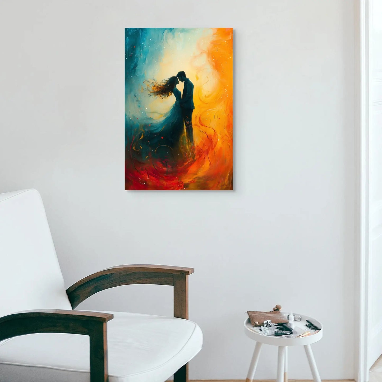 Tableau Romantique Couple - Valse Amoureuse Affiches, reproductions et œuvres graphiques Art Virtuoso