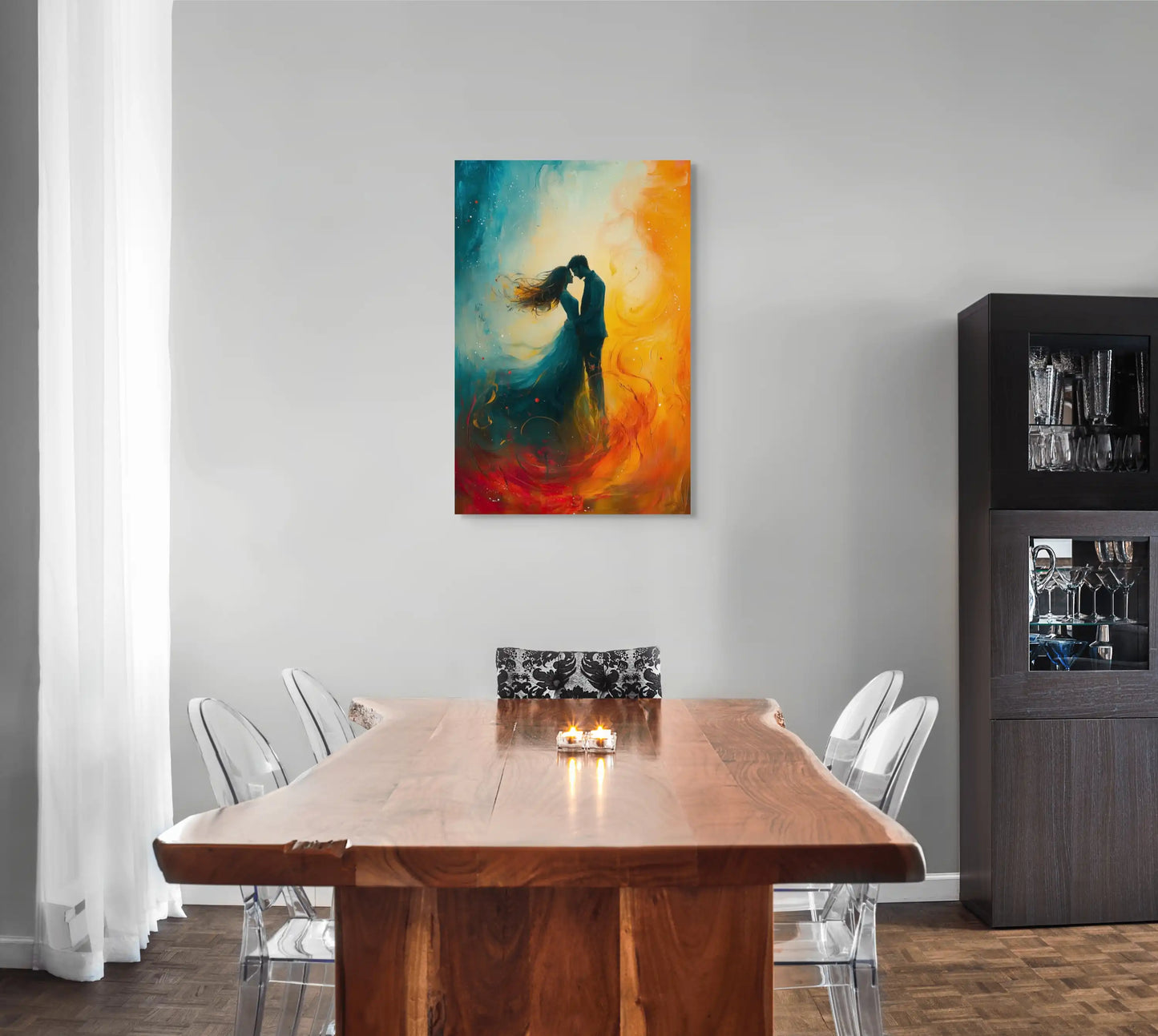 Tableau Romantique Couple - Valse Amoureuse Affiches, reproductions et œuvres graphiques Art Virtuoso