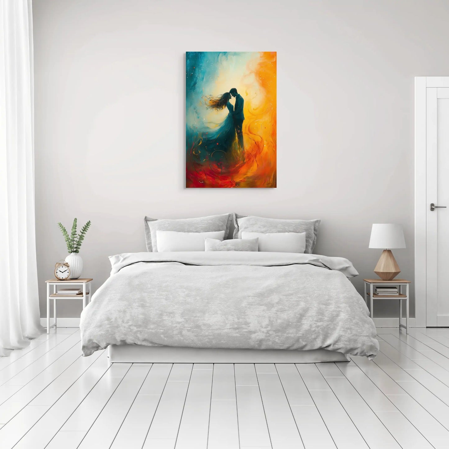 Tableau Romantique Couple - Valse Amoureuse Affiches, reproductions et œuvres graphiques Art Virtuoso