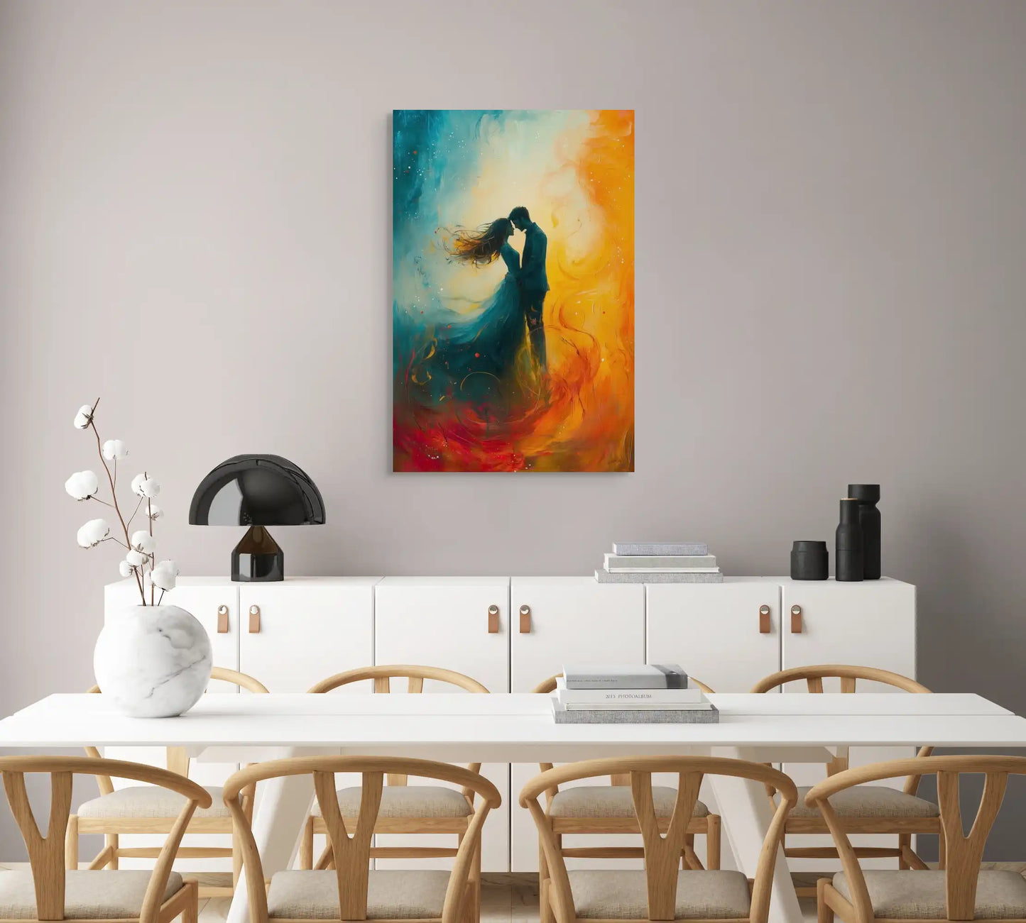 Tableau Romantique Couple - Valse Amoureuse Affiches, reproductions et œuvres graphiques Art Virtuoso