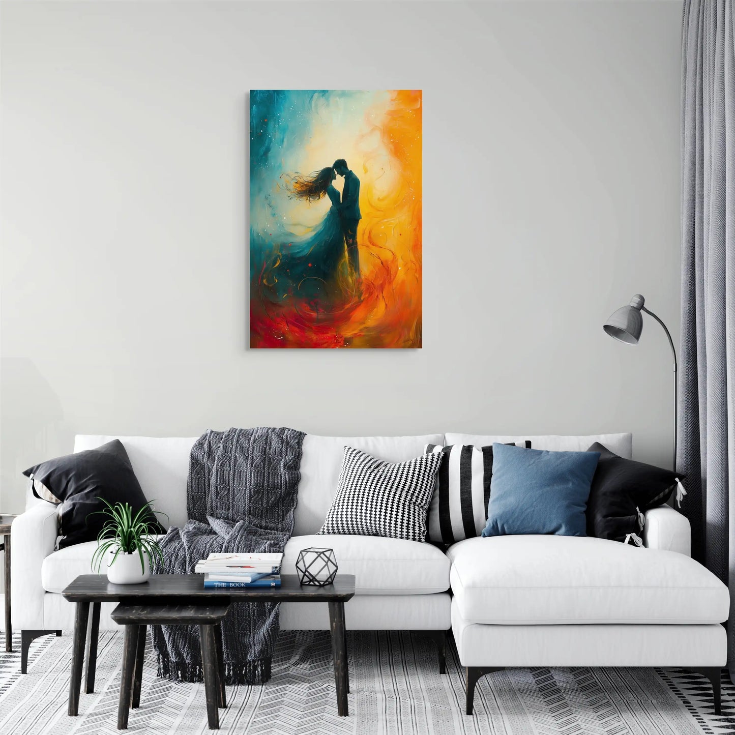 Tableau Romantique Couple - Valse Amoureuse Affiches, reproductions et œuvres graphiques Art Virtuoso