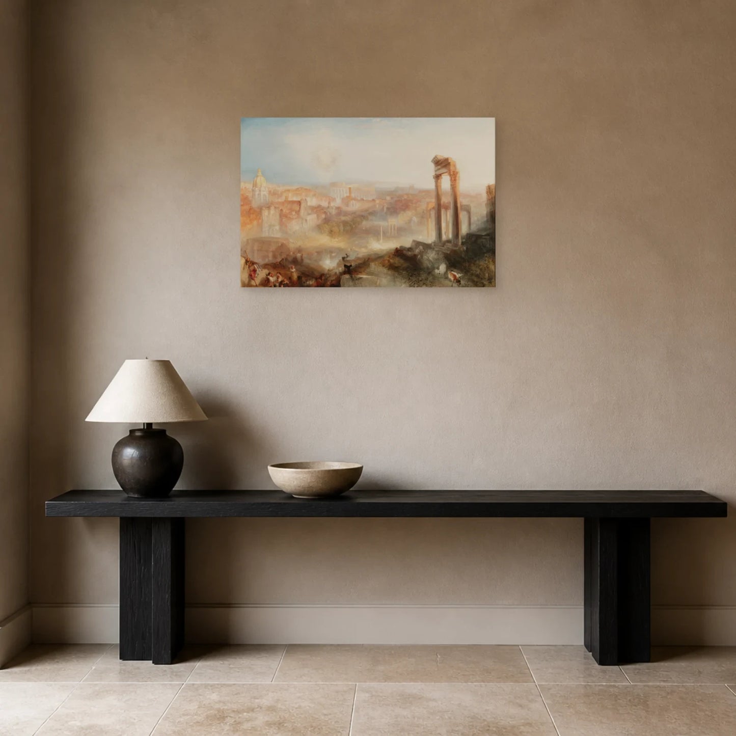 Tableau Rome moderne – Campo Vaccino – William Turner dans une entrée ou un couloir - Art Virtuoso